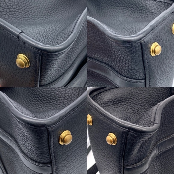 DOONEY & BOURKE Vintage All Black Leather Tote - Picture 7 of 13